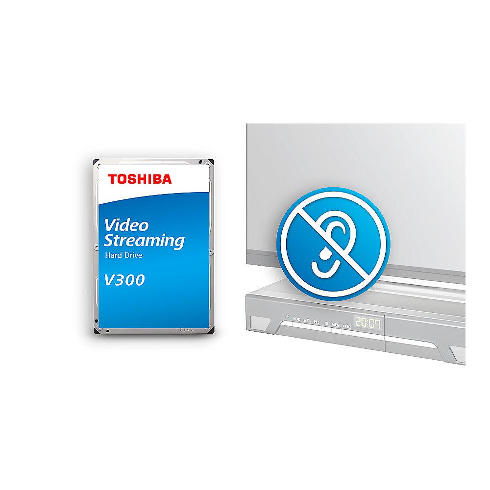 Toshiba V300 HDWU130UZSVA 3TB 64MB 5.940rpm 3.5zoll SATA600 Bulk, Toshiba, V300, HDWU130UZSVA, 3TB, 64MB, 5.940rpm, 3.5zoll, SATA600, Bulk