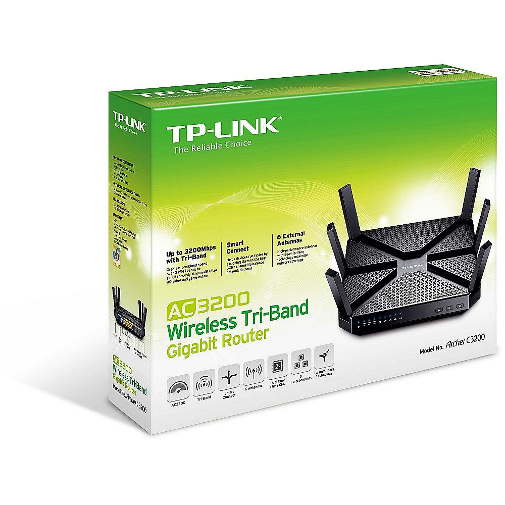 TP-LINK Archer C3200 3200MBit/s Tri-Band Gigabit WLAN-ac Router, TP-LINK, Archer, C3200, 3200MBit/s, Tri-Band, Gigabit, WLAN-ac, Router