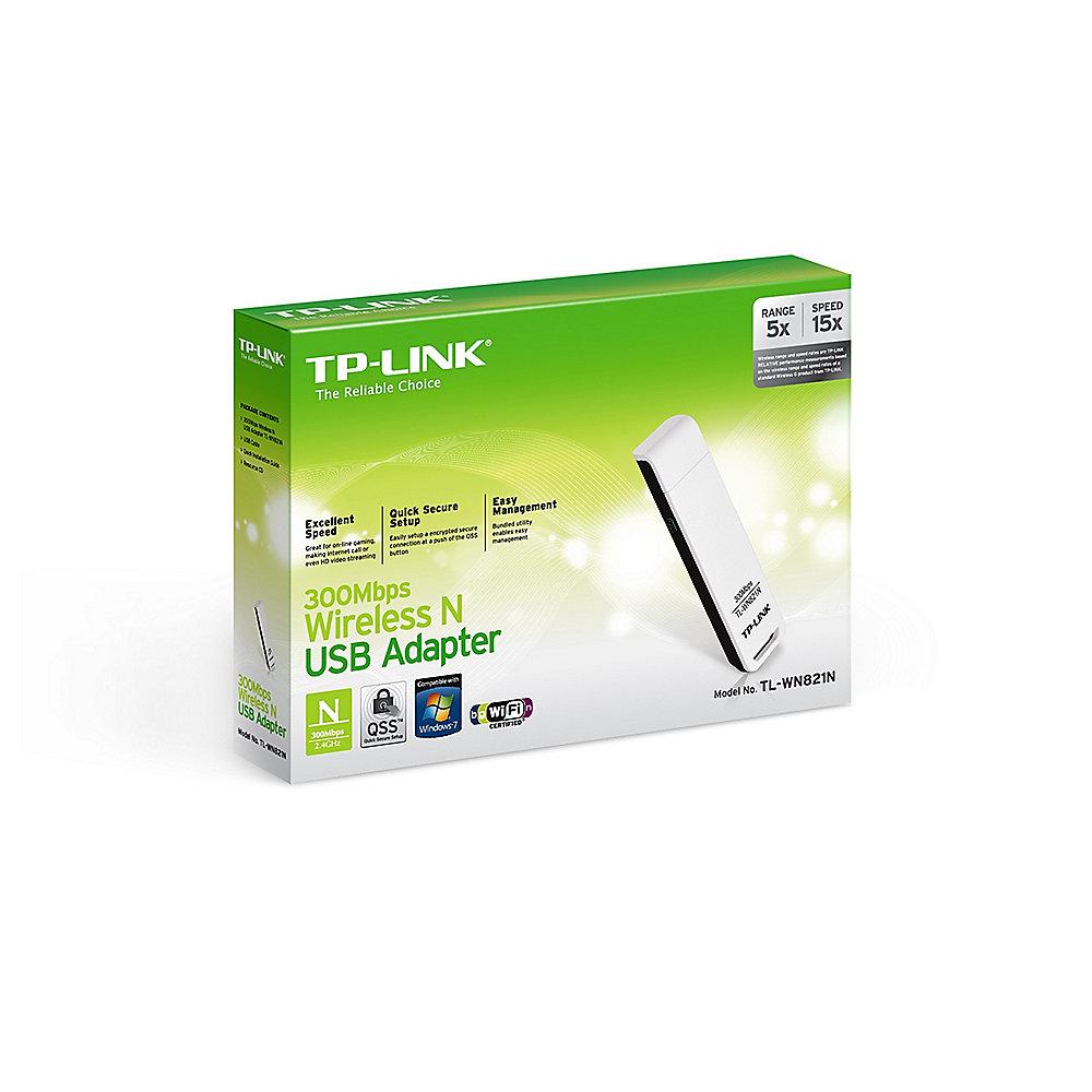 TP-LINK N300 TL-WN821N 300MBit WLAN-n USB-Adapter, TP-LINK, N300, TL-WN821N, 300MBit, WLAN-n, USB-Adapter