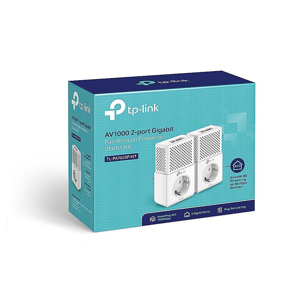 TP-Link TL-PA7020P KIT AV1000 2er Kit (1000Mbit Powerline, 2xGB LAN, Steckdose)