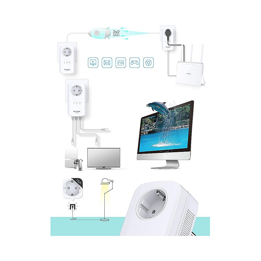 TP-Link TL-PA8030P KIT AV1200 4er Kit (1200Mbit Powerline, 3xGB LAN, Steckdose)