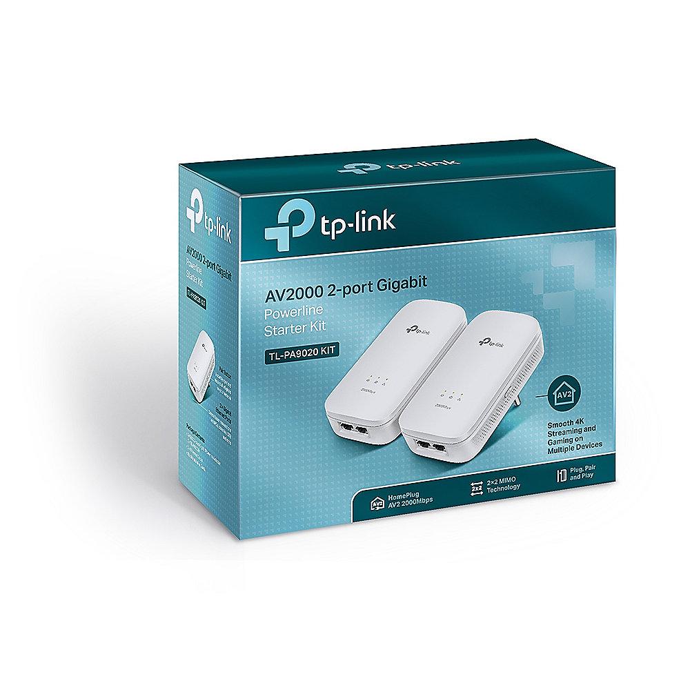 TP-Link TL-PA9020 KIT AV2000 2er Kit (2000Mbit Powerline, 2xGB LAN, Steckdose)