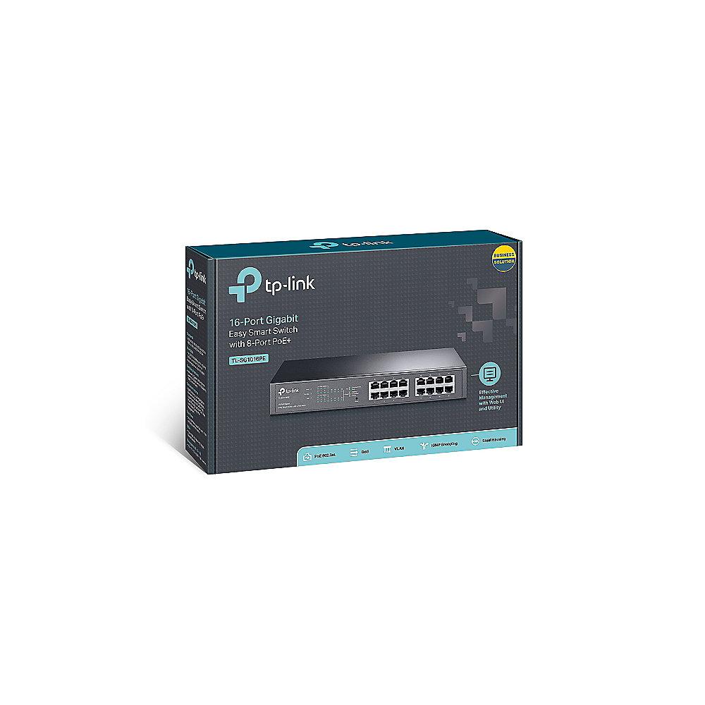 TP-LINK TL-SG1016PE 16x Port Gigabit Desktop Easy Smart Switch 8xPoE