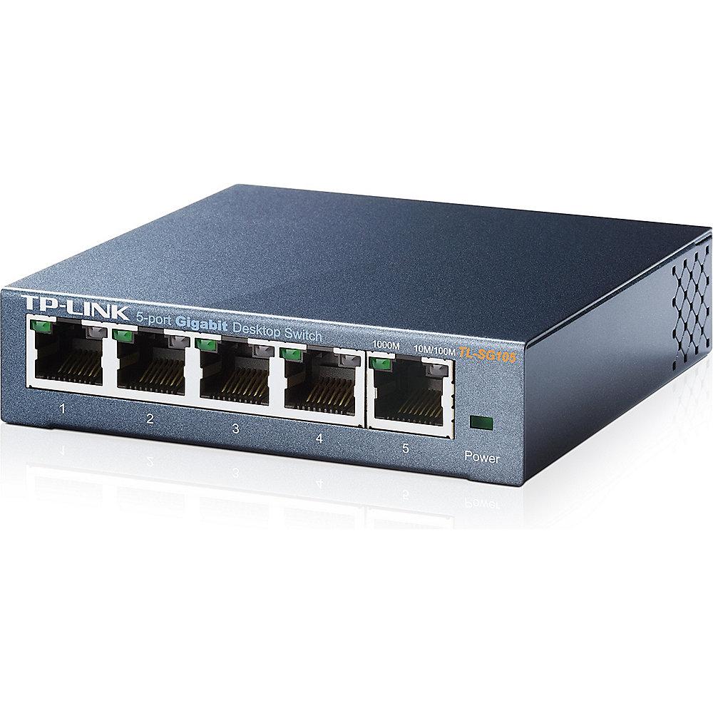 TP-LINK TL-SG105 5x Port Desktop Gigabit Switch Metall