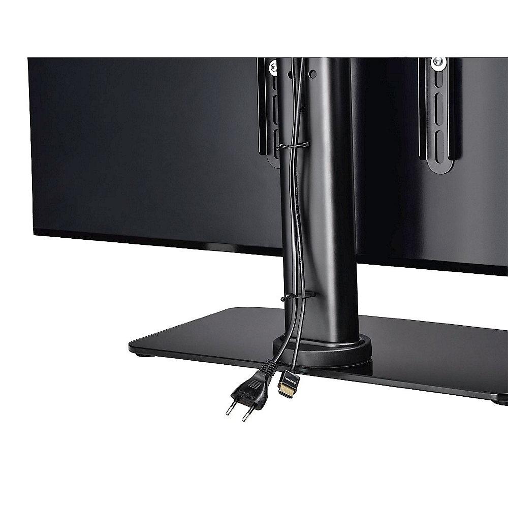 TV-Standfuß Full-Motion bis 140cm/55", Alu/Schwarzglas