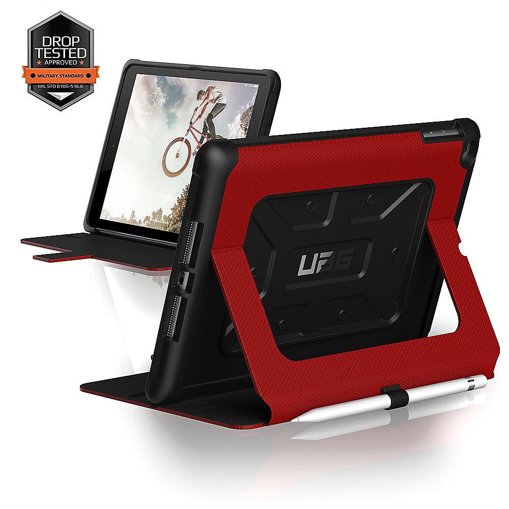 UAG Metropolis Case für Apple iPad 9.7 (2017/2018) mit Pen-Halter, schwarz-rot