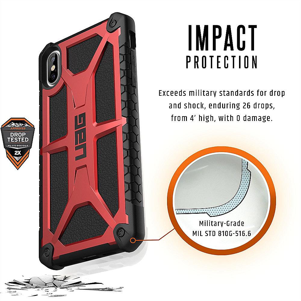 UAG Monarch Case für Apple iPhone Xs Max Crimson rot