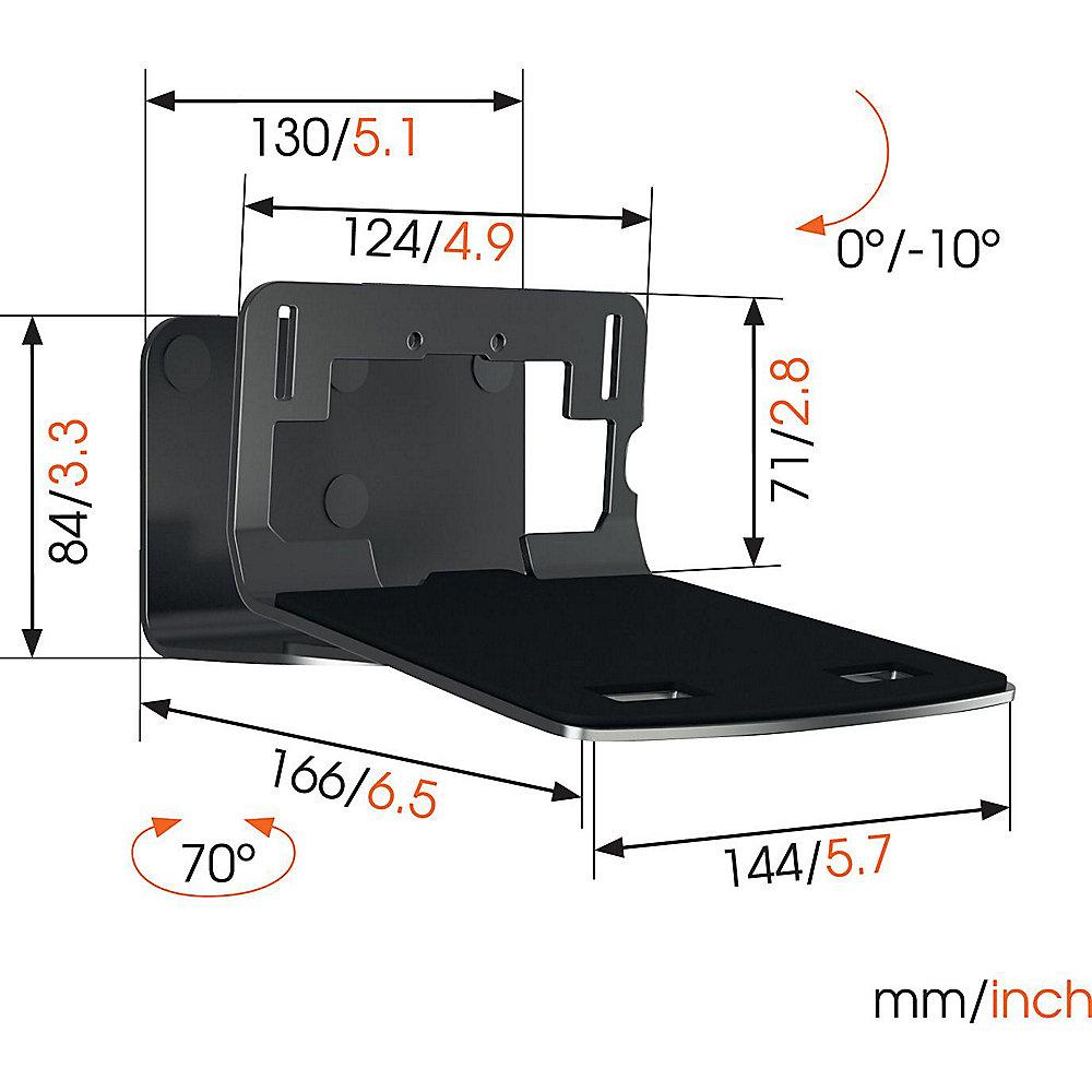 Vogels Sound 3205 Universeller Lautsprecher-Wandhalter - schwarz