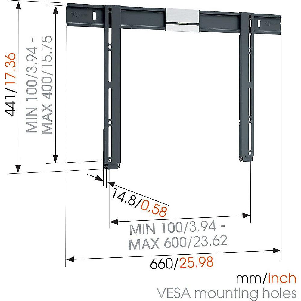 Vogels THIN 505 Flat Wandhalterung - VESA 100x100 bis 400x600 mm schwarz