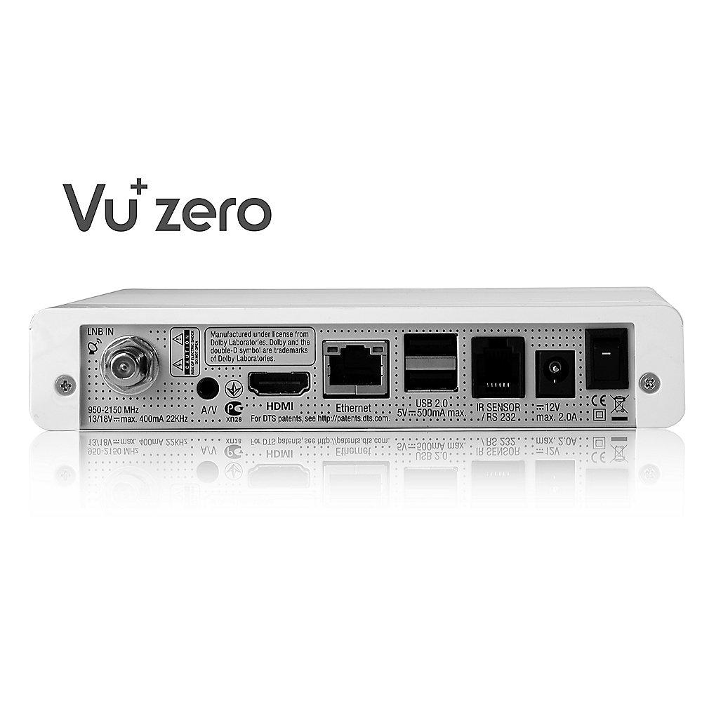 VU  ZERO 1x DVB-S2 Tuner Full HD 1080p Linux Receiver Weiß