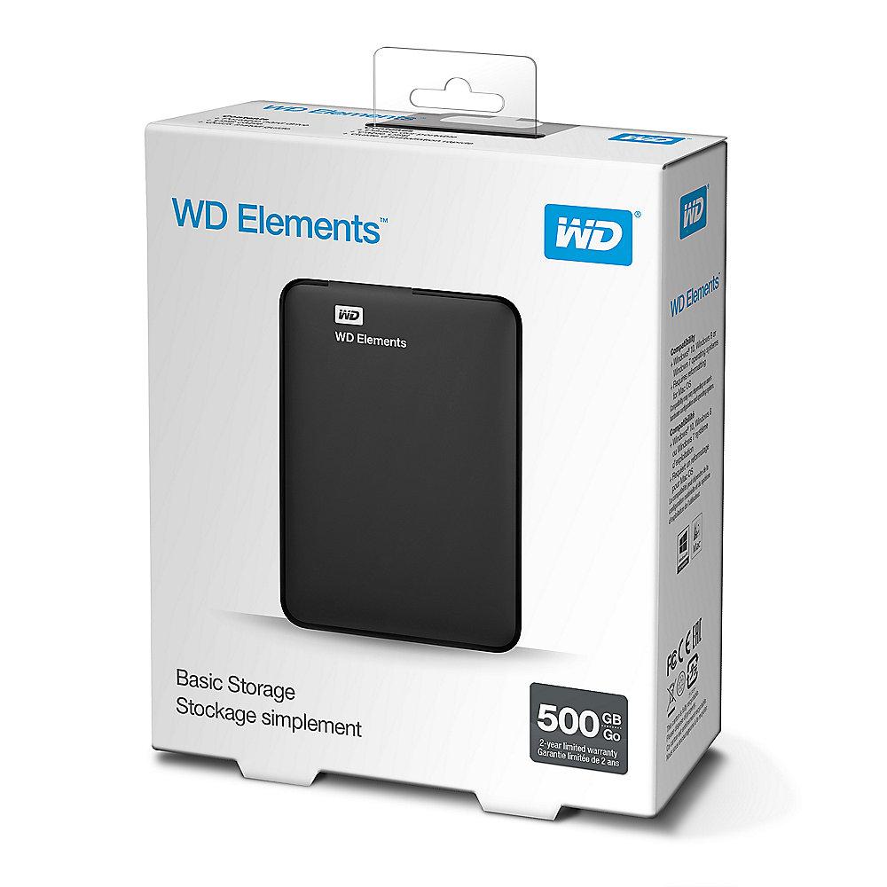 WD Elements Portable USB3.0 500GB 2.5zoll Black
