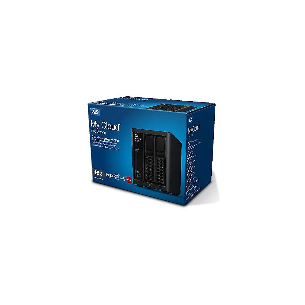 WD My Cloud Pro PR2100 NAS System 2-Bay 4TB inkl. 2x 2TB HDD WDBBCL0040JBK-EESN