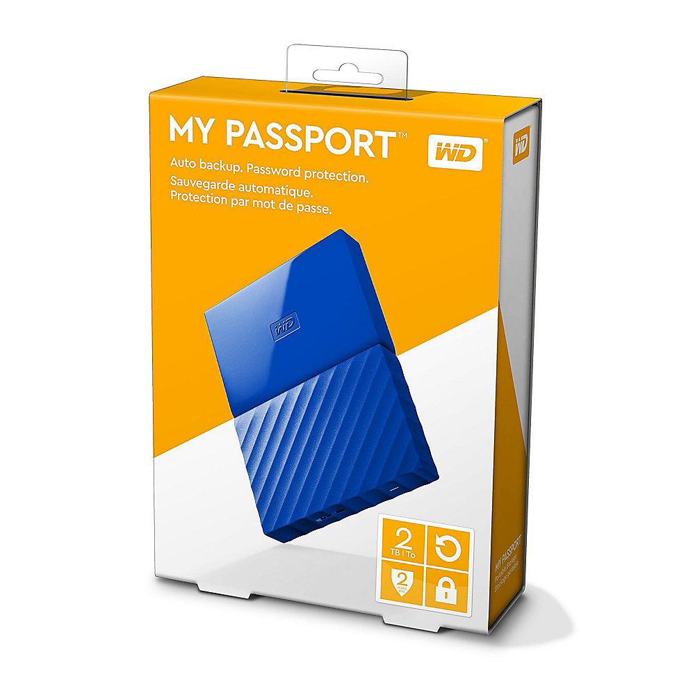 WD My Passport USB3.0 2TB 2.5zoll - Blau, WD, My, Passport, USB3.0, 2TB, 2.5zoll, Blau