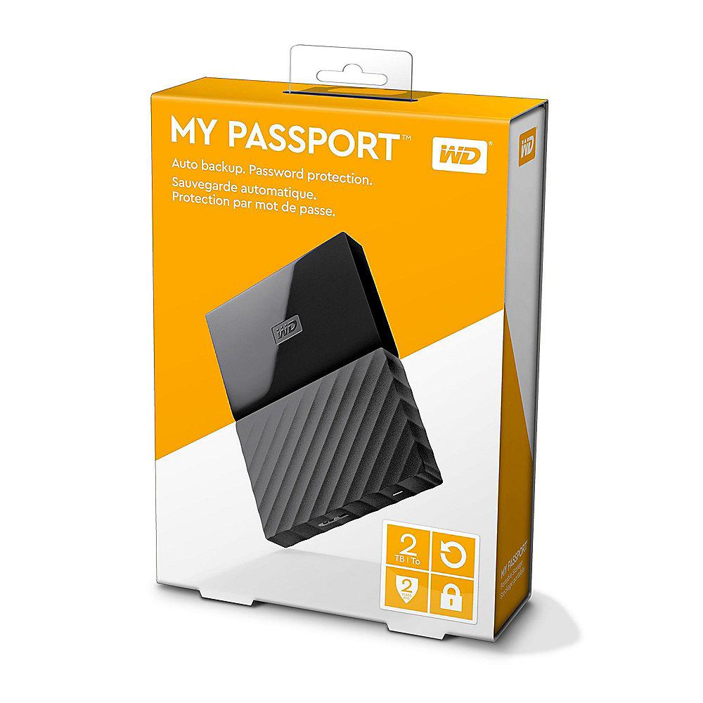 WD My Passport USB3.0 2TB 2.5zoll - Schwarz, WD, My, Passport, USB3.0, 2TB, 2.5zoll, Schwarz