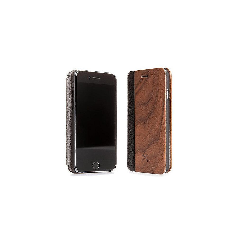 Woodcessories EcoFlip Business für iPhone 8/7 Plus walnuss   leder