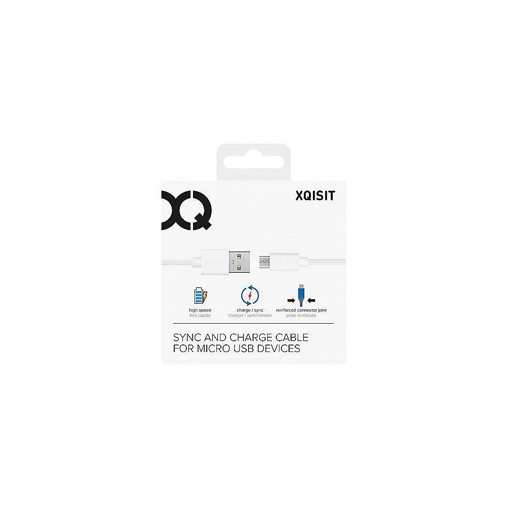 xqisit Charge & Sync Micro-USB Kabel 1m weiß