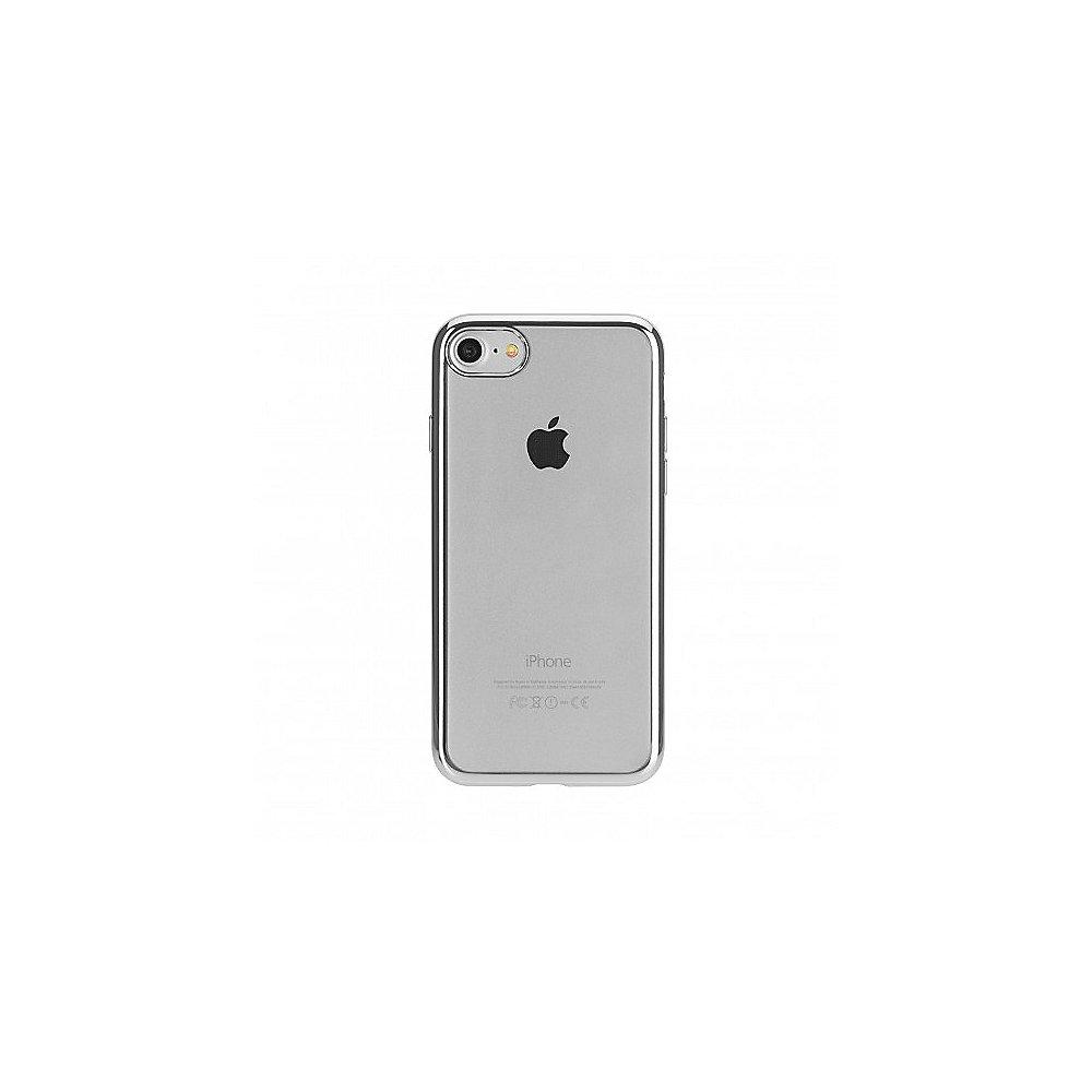 xqisit Flex Case Chromed Edge für iPhone 8/7, silber-transparent, xqisit, Flex, Case, Chromed, Edge, iPhone, 8/7, silber-transparent