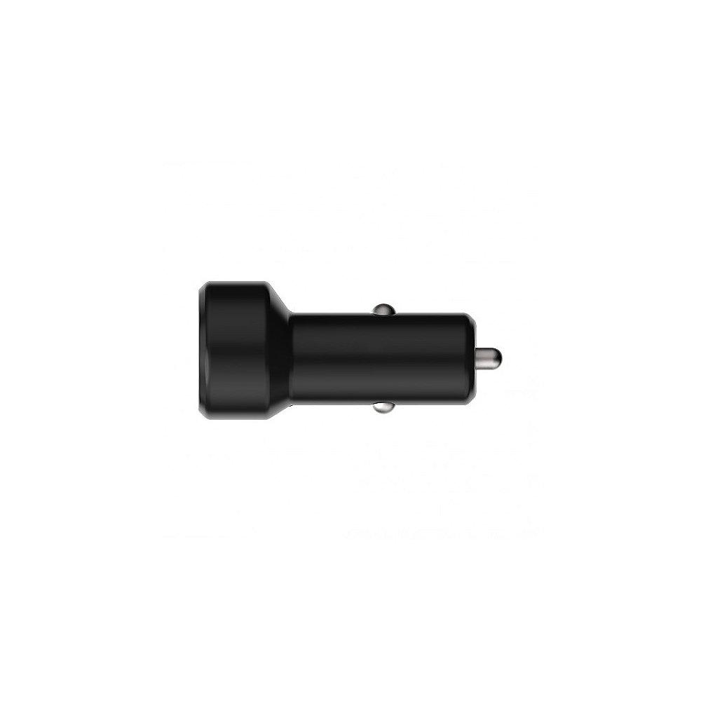 xqisit Kfz-Lader 2,4A Single USB inkl. USB-C Kabel schwarz