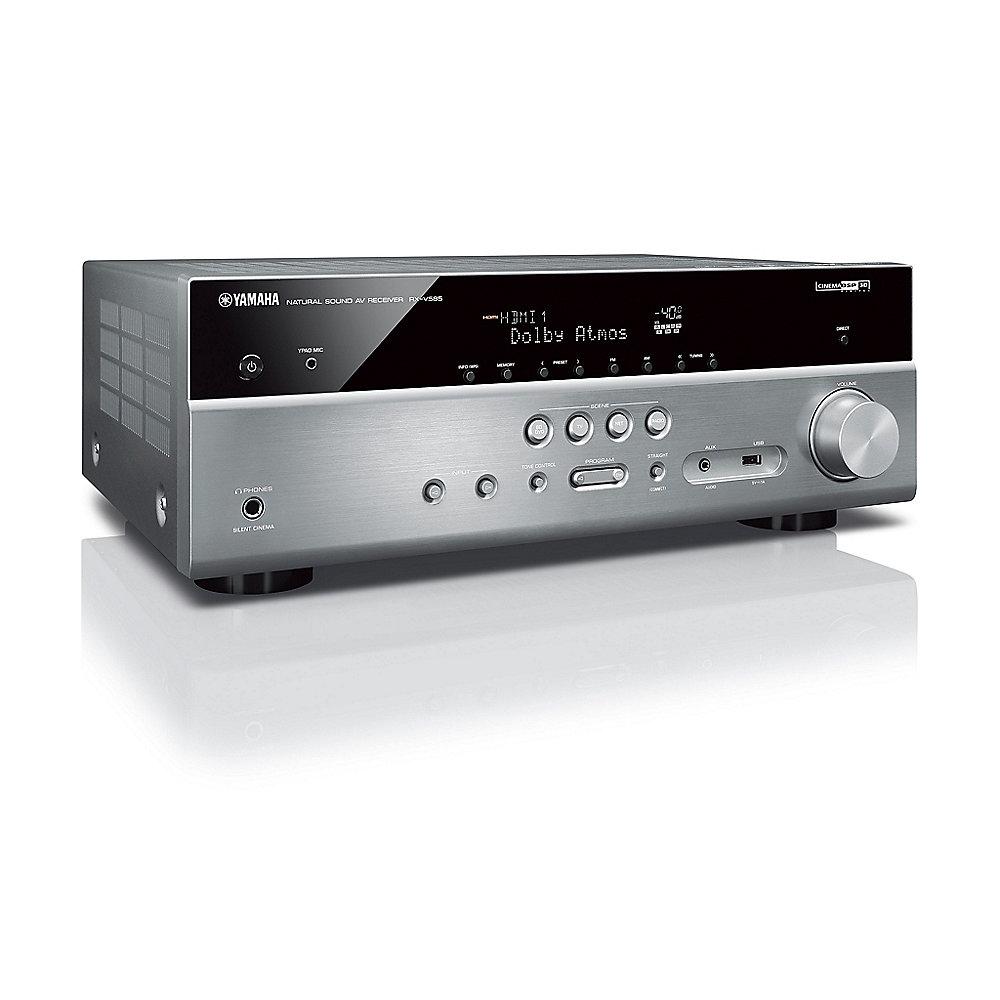 Yamaha MusicCast RX-V585 7.2 AV-Receiver Dolby Atmos AirPlay WiFi titan, Yamaha, MusicCast, RX-V585, 7.2, AV-Receiver, Dolby, Atmos, AirPlay, WiFi, titan