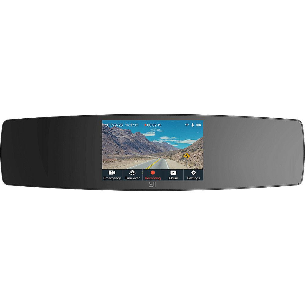 YI Mirror Dash-Cam im Rückspiegel mit zusätzlicher Rückkamera, YI, Mirror, Dash-Cam, im, Rückspiegel, zusätzlicher, Rückkamera