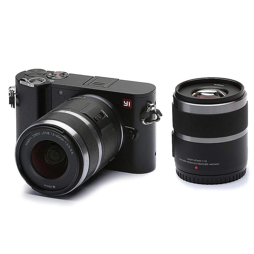 YI Technology M1 Doppel-Lens-Kit 12-40mm/F3,5-5,6   42,5mm/F1,8 Systemkamera