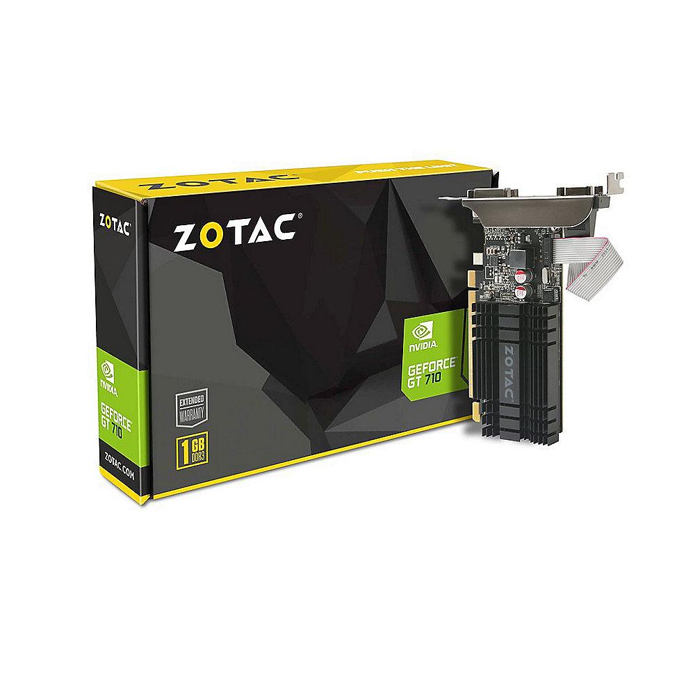 Zotac GeForce GT 710 1GB DDR3 Grafikkarte DVI/HDMI/VGA Low Profile passiv