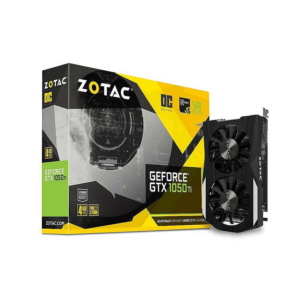 Zotac GeForce GTX 1050Ti OC Edition 4GB GDDR5 Grafikkarte DVI/HDMI/DP, Zotac, GeForce, GTX, 1050Ti, OC, Edition, 4GB, GDDR5, Grafikkarte, DVI/HDMI/DP