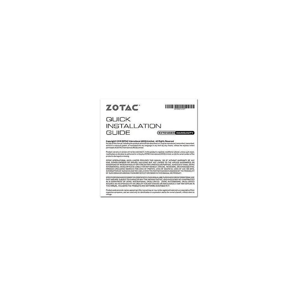 Zotac GeForce GTX 1050Ti OC Edition 4GB GDDR5 Grafikkarte DVI/HDMI/DP