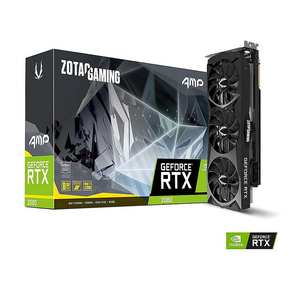 Zotac GeForce RTX 2080 AMP! Edition 8 GB GDDR6 Grafikkarte 3xDP/HDMI/USB-C