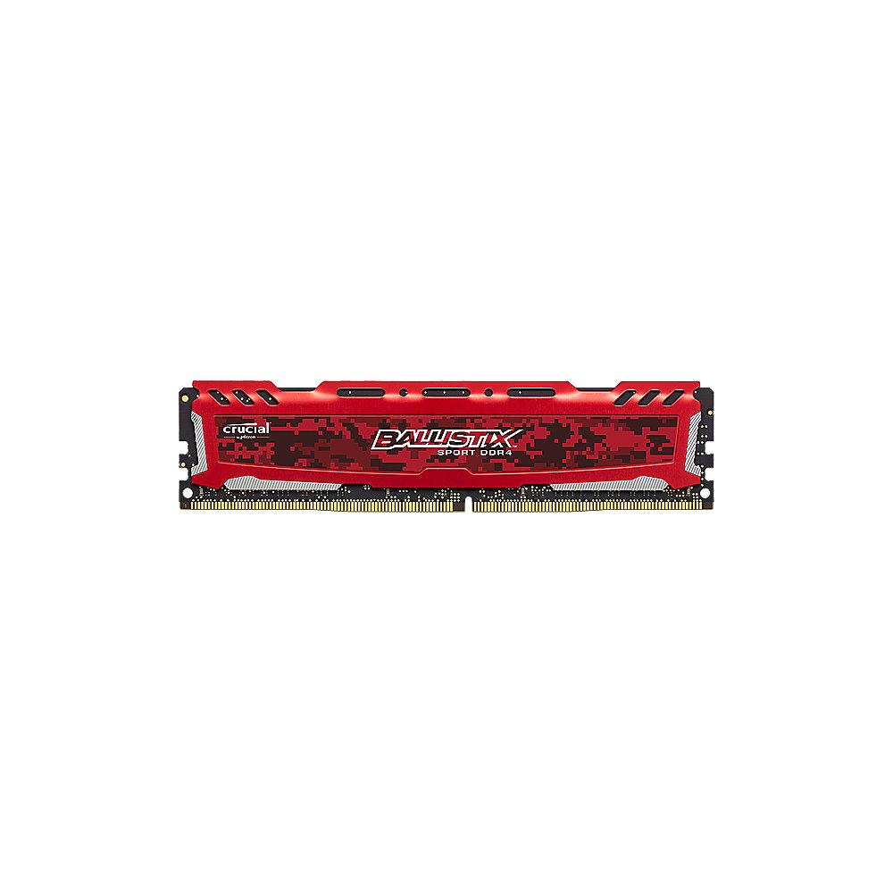 16GB (2x8GB) Ballistix Sport LT Rot DDR4-2666 CL16 (16-18-18) RAM Kit, 16GB, 2x8GB, Ballistix, Sport, LT, Rot, DDR4-2666, CL16, 16-18-18, RAM, Kit