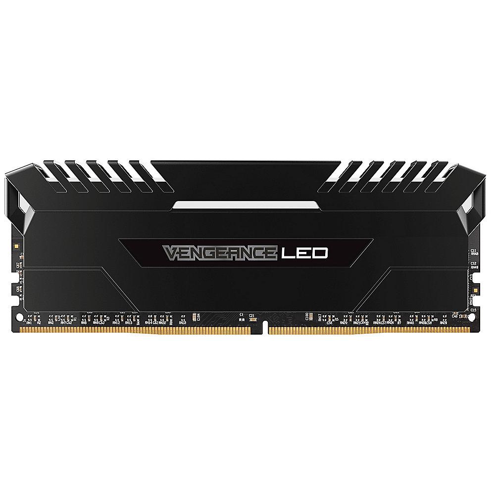 32GB (4x8GB) Corsair Vengeance LED Weiß DDR4-2666 RAM CL16 (16-18-18-35)