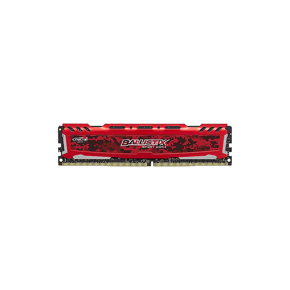 8GB Ballistix Sport LT Rot DDR4-2666 CL16 (16-18-18) RAM