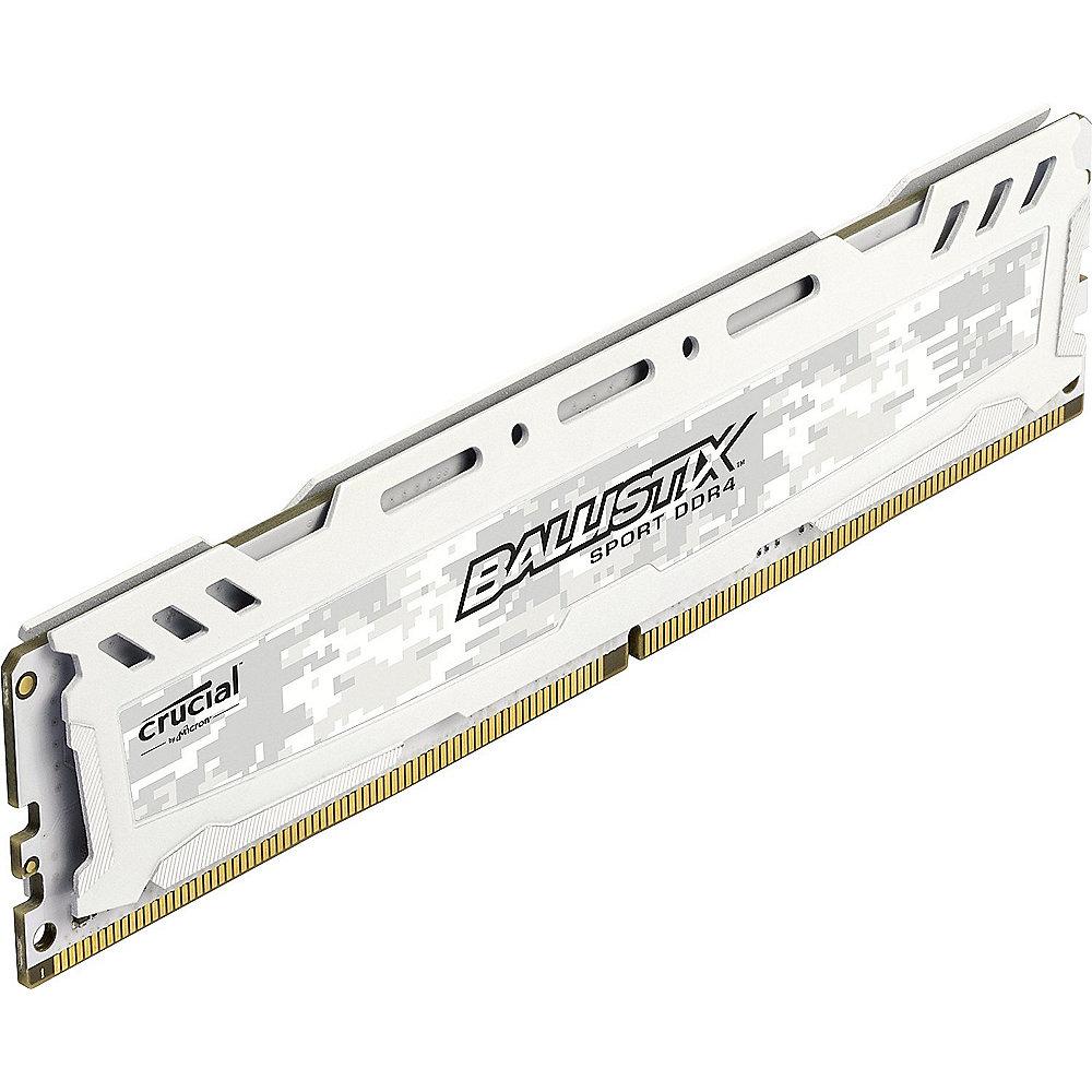 8GB Ballistix Sport LT Weiss DDR4-2666 CL16 (16-18-18) RAM