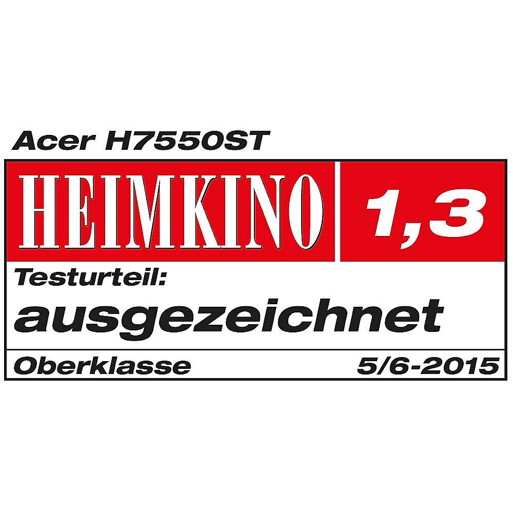 ACER H7550ST Full-HD 3D Kurzdistanz Heimkino Beamer 3000 Lumen, Bluetoothaudio