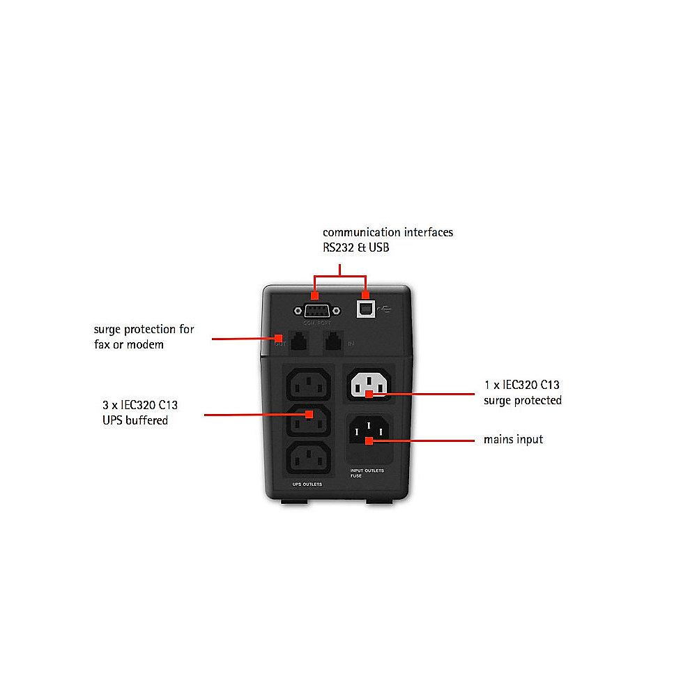 AEG Protect A 500VA 300Watt 4-fach 2x RJ11 1x USB USV, AEG, Protect, A, 500VA, 300Watt, 4-fach, 2x, RJ11, 1x, USB, USV