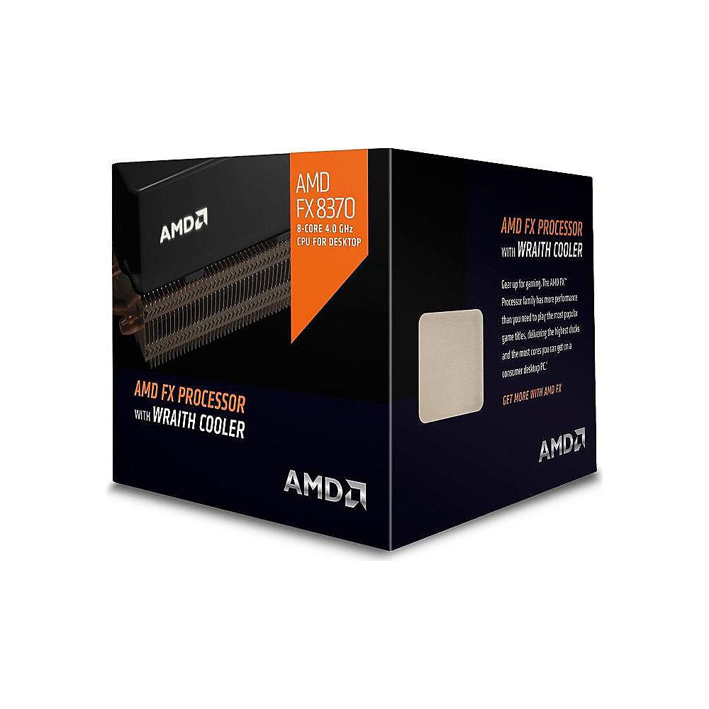 AMD FX-8370 (8x 4,0GHz) 8MB (Vishera 125W) Sockel AM3  boxed mit Wraith, AMD, FX-8370, 8x, 4,0GHz, 8MB, Vishera, 125W, Sockel, AM3, boxed, Wraith