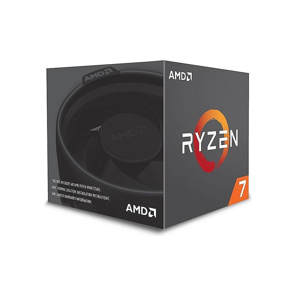 AMD Ryzen R7 1700 (8x 3,0/3,7GHz) 16MB Sockel AM4 CPU BOX mit Wraith Kühler