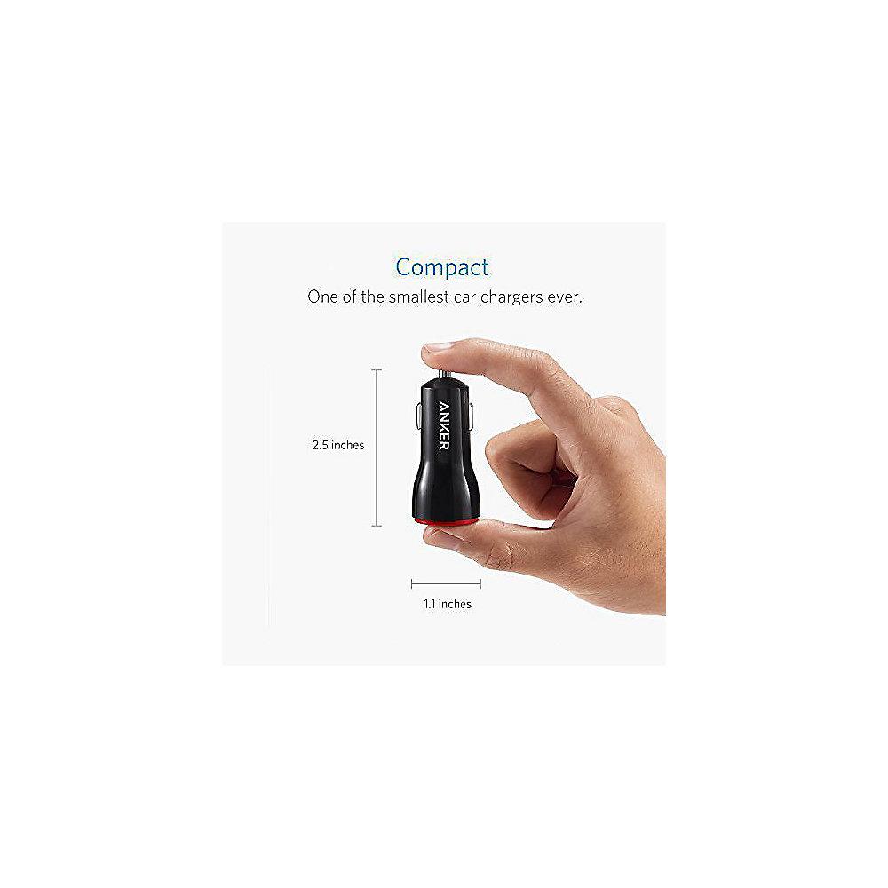 Anker AK-A2310012 PowerDrive 2 USB Car Charger 24 W Schwarz, Anker, AK-A2310012, PowerDrive, 2, USB, Car, Charger, 24, W, Schwarz