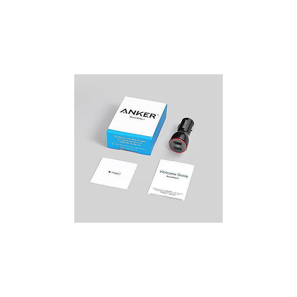 Anker AK-A2310012 PowerDrive 2 USB Car Charger 24 W Schwarz, Anker, AK-A2310012, PowerDrive, 2, USB, Car, Charger, 24, W, Schwarz