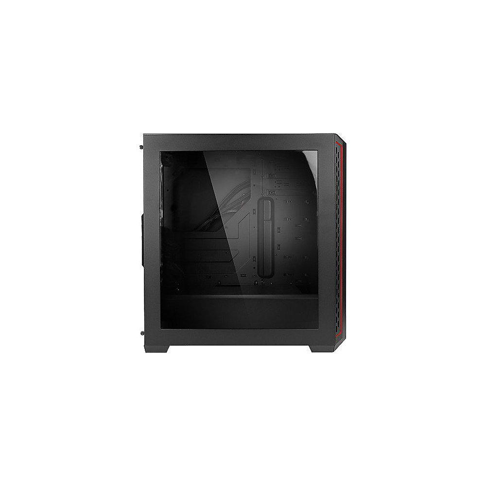 Antec Elite P7 schwarz/rot, Midi Tower Gaming Gehäuse, Seitenfenster