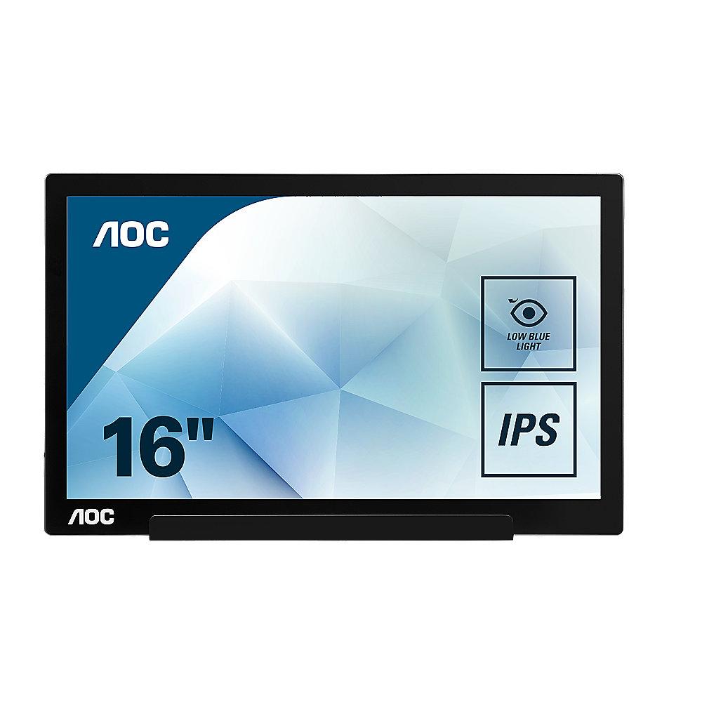 AOC I1601FWUX 39,6cm (15,6") Design-Monitor 16:9 USB-C 5ms 220cd/m² 700:1