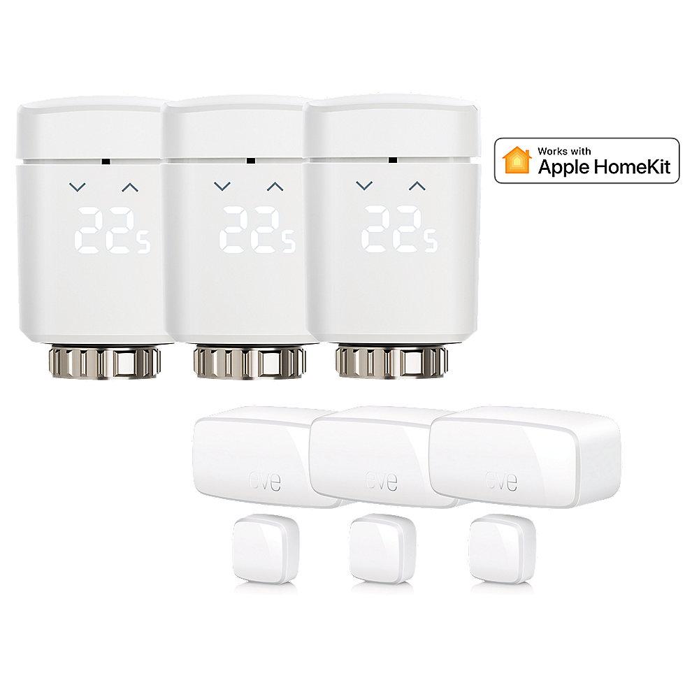 Apple HomeKit Sparpaket mit 3x Eve Thermo & 3x Eve Door&Window