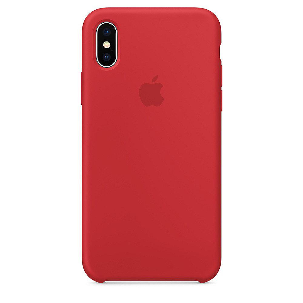 Apple Original iPhone X Silikon Case-(PRODUCT)RED