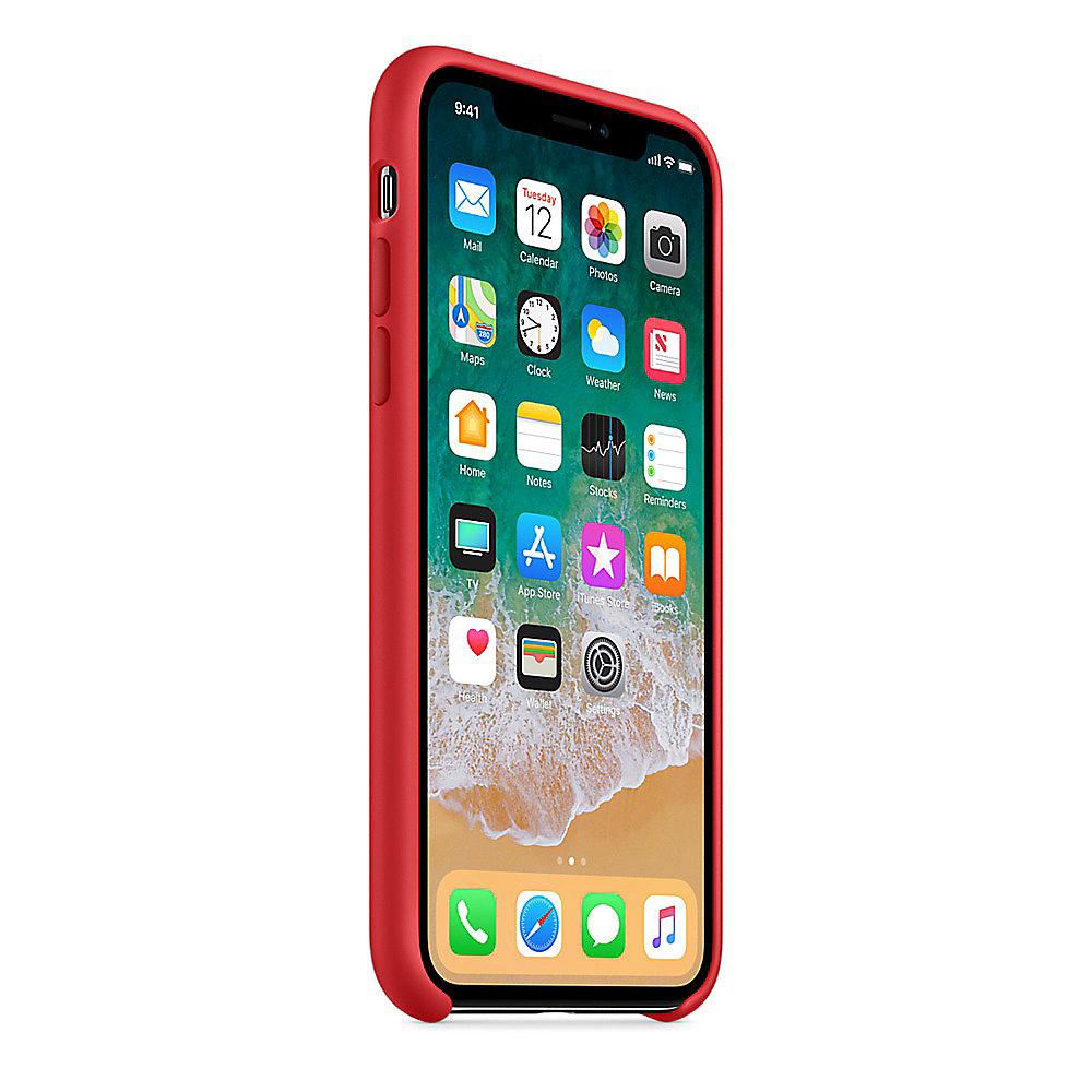 Apple Original iPhone X Silikon Case-(PRODUCT)RED