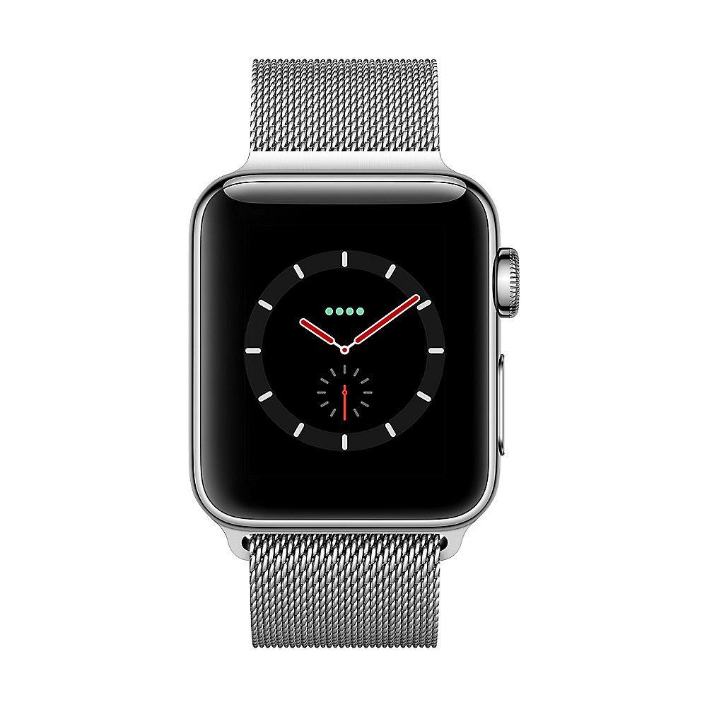 Apple Watch Series 3 LTE 38mm Edelstahlgehäuse mit Milanaisearmband