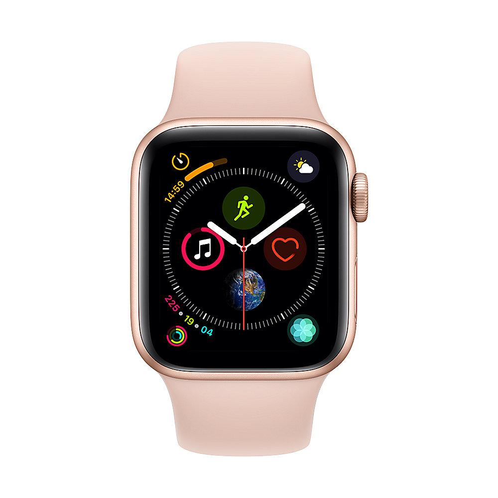 Apple Watch Series 4 GPS 40mm Aluminiumgehäuse Gold mit Sportarmband Sandrosa, Apple, Watch, Series, 4, GPS, 40mm, Aluminiumgehäuse, Gold, Sportarmband, Sandrosa