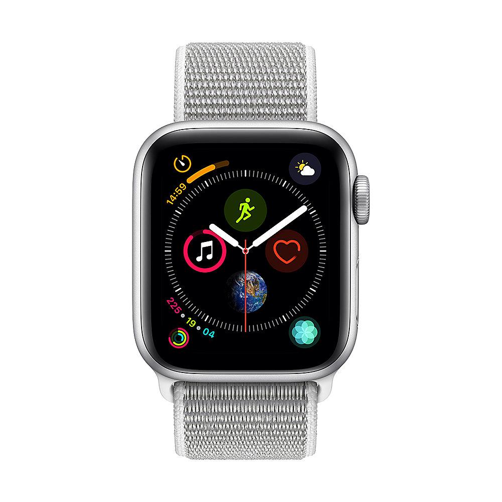 Apple Watch Series 4 LTE 40mm Aluminiumgehäuse Silber mit Sport Loop Muschel