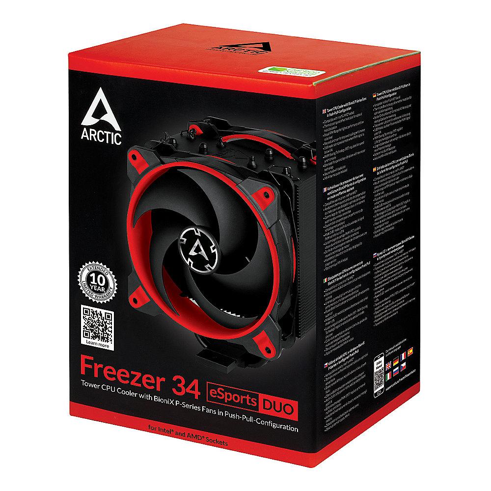 Arctic Freezer 34 eSports DUO Rot CPU Kühler für AMD und Intel CPUs, Arctic, Freezer, 34, eSports, DUO, Rot, CPU, Kühler, AMD, Intel, CPUs