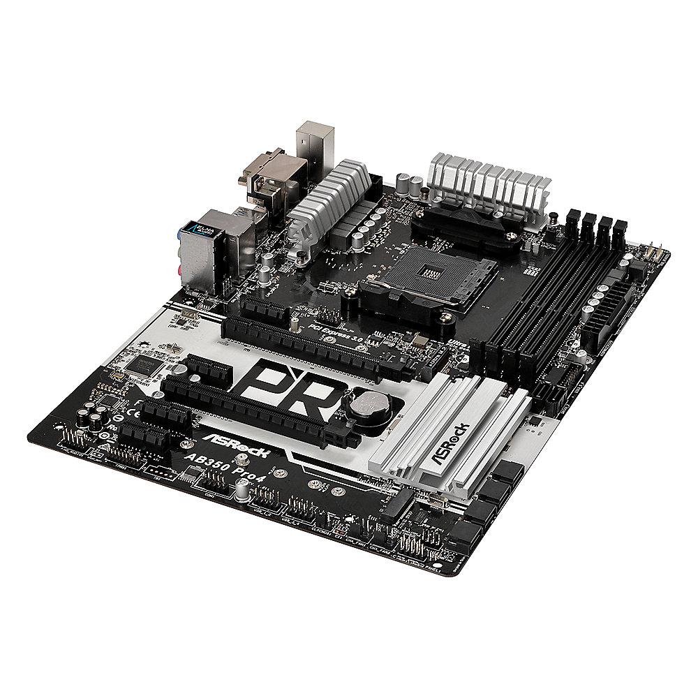 ASRock AB350 Pro4 AM4 ATX MainboardVGA/DVI/HDMI/M.2/SATAIII/USB3.0