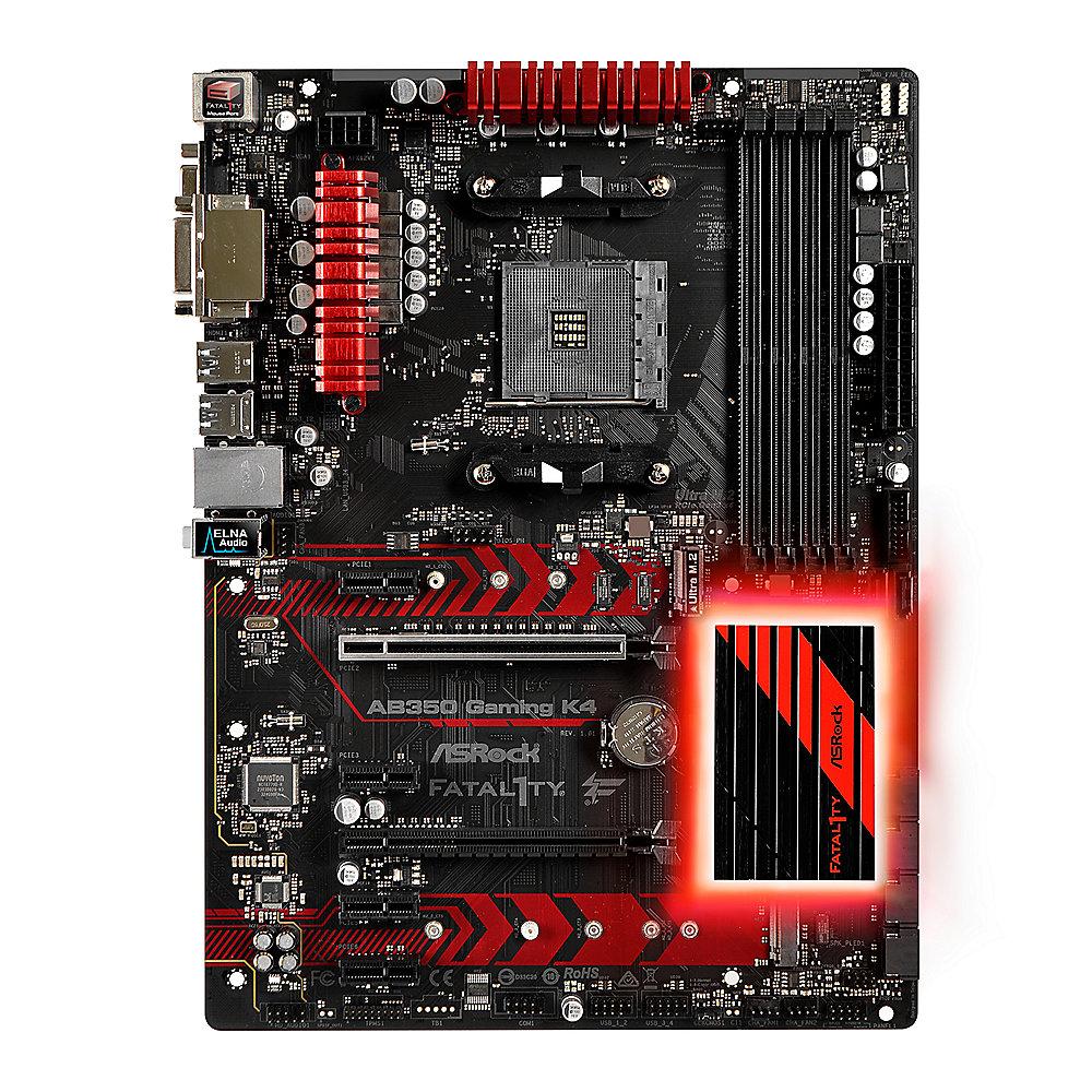 ASRock Fatal1ty AB350 Gaming K4 AM4 ATX Mainboard VGA/DVI/HDMI/M.2/USB3.0, ASRock, Fatal1ty, AB350, Gaming, K4, AM4, ATX, Mainboard, VGA/DVI/HDMI/M.2/USB3.0